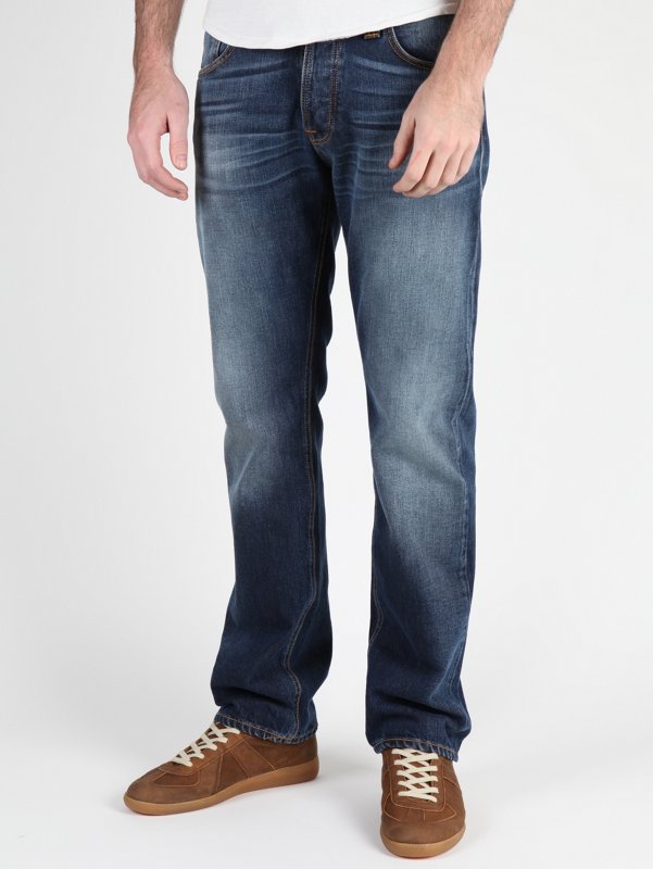 Nudie Jeans Men's Average Joe Blue Shades Jeans
