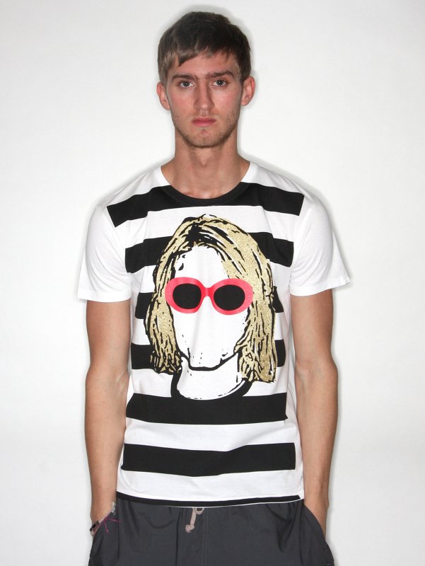 Over The Stripes Burn Out T-Shirt