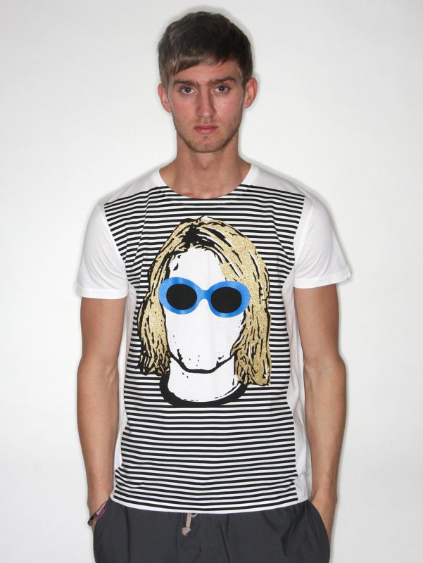 Over The Stripes Burn Out T-Shirt