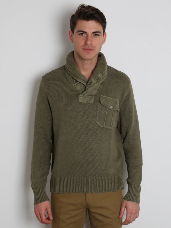 Polo Ralph Lauren Men's Military Shawl Sweater