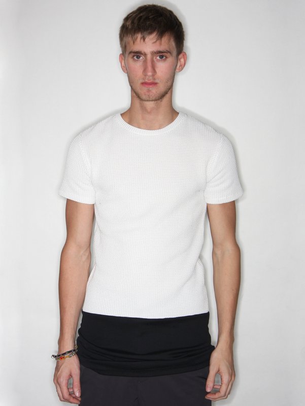 Raf Simons Knitted Half Block T-Shirt
