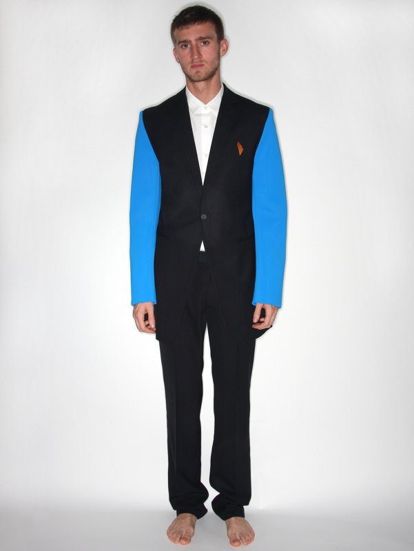 Raf Simons Suit With Neoprene Arms