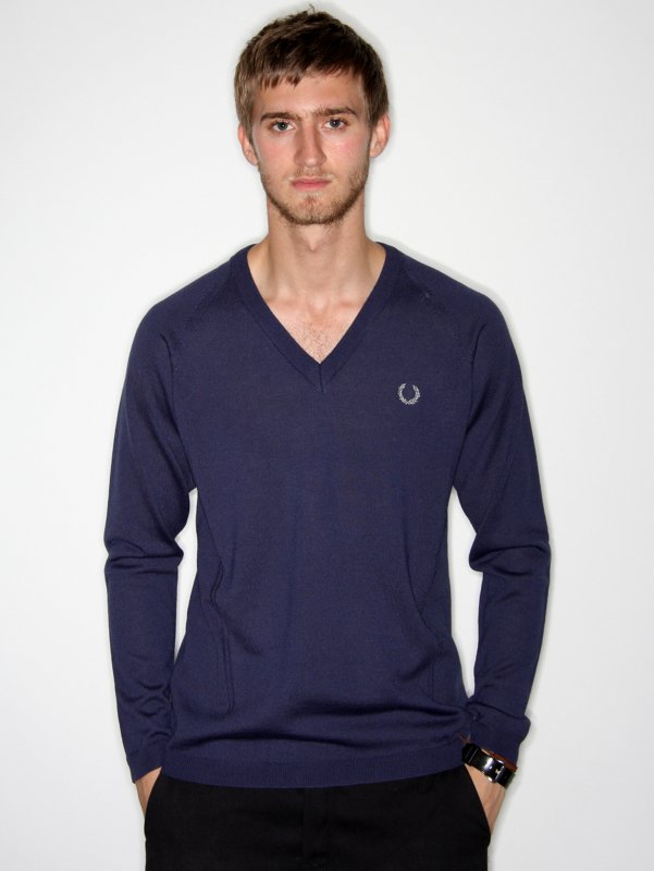 and Fred Perry Darted V-Neck Knit