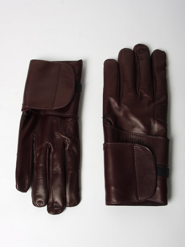 Raf Simons Leather Wrap Around Gloves
