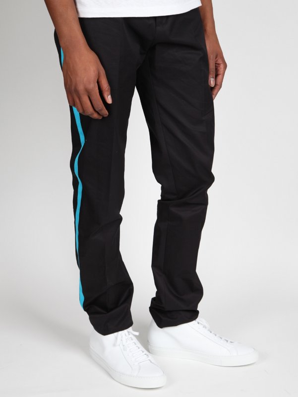 Raf Simons Men's Classic Turquoise Stripe Pants 