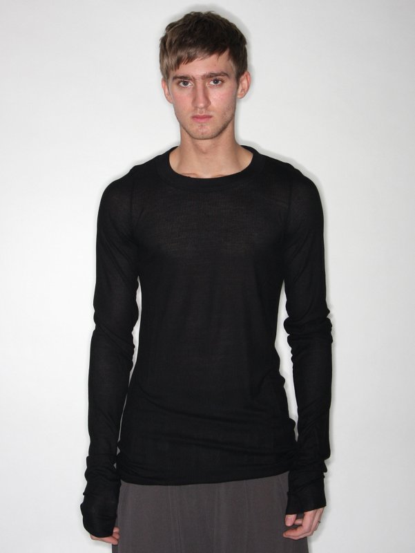 Rick Owens Mens Ls Crew T-Shirt