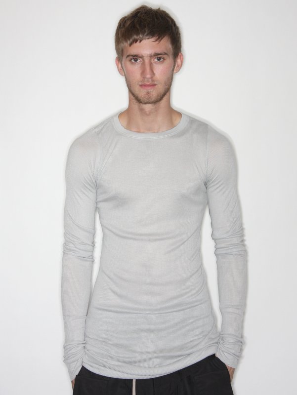 Rick Owens Long Sleeved Ribbed T-Shirt