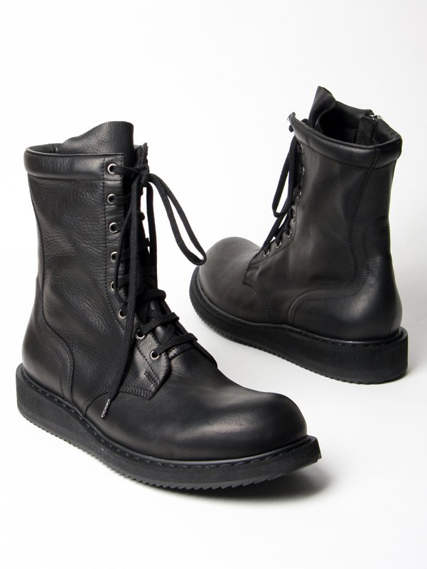 Rick Owens Leather Anfibio Boot  