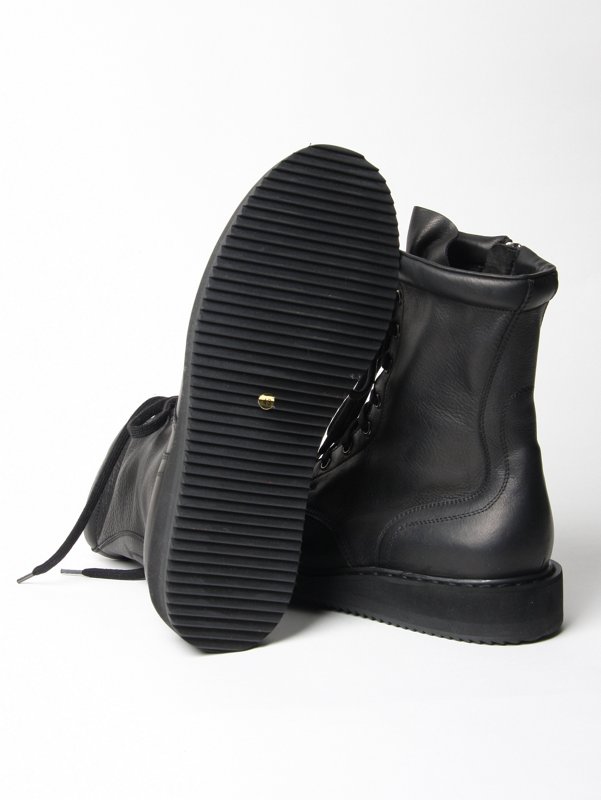 Rick Owens Leather Anfibio Boot