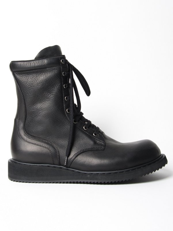 Rick Owens Leather Anfibio Boot