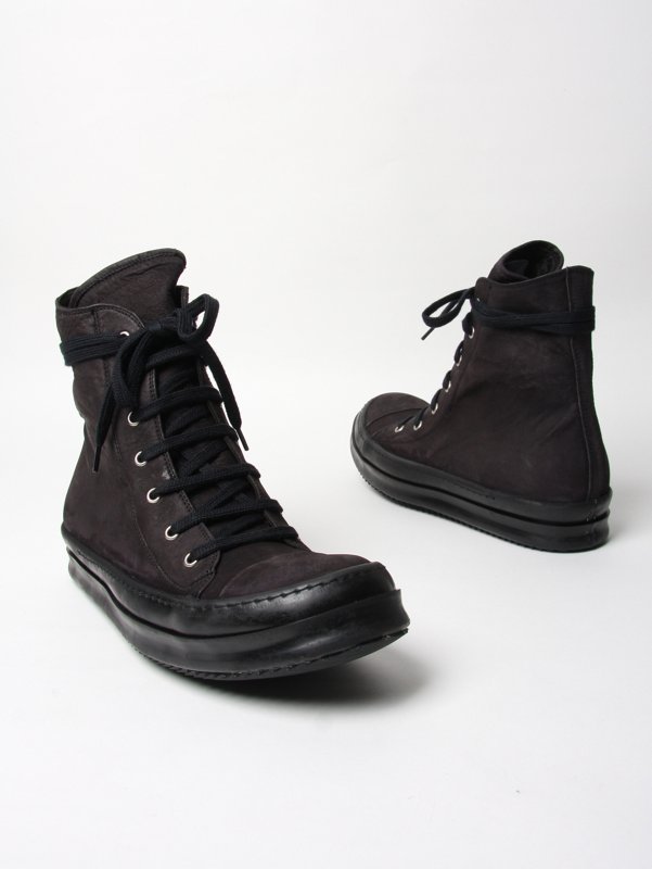 Rick Owens Waxed Nubuck Hi-Top