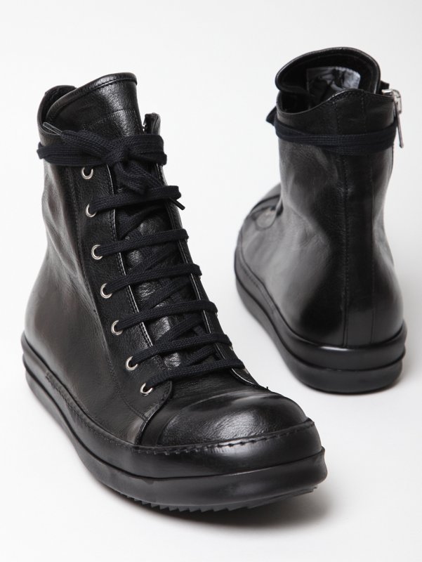 Rick Owens Anthem Men's Lace Up Hi-Top Trainers
