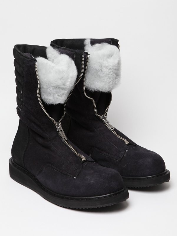 Rick Owens Men's Zipped Military Boot