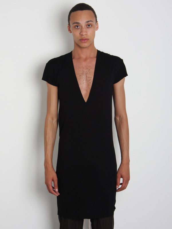 Rick Owens Mens Deep V-Neck T-Shirt