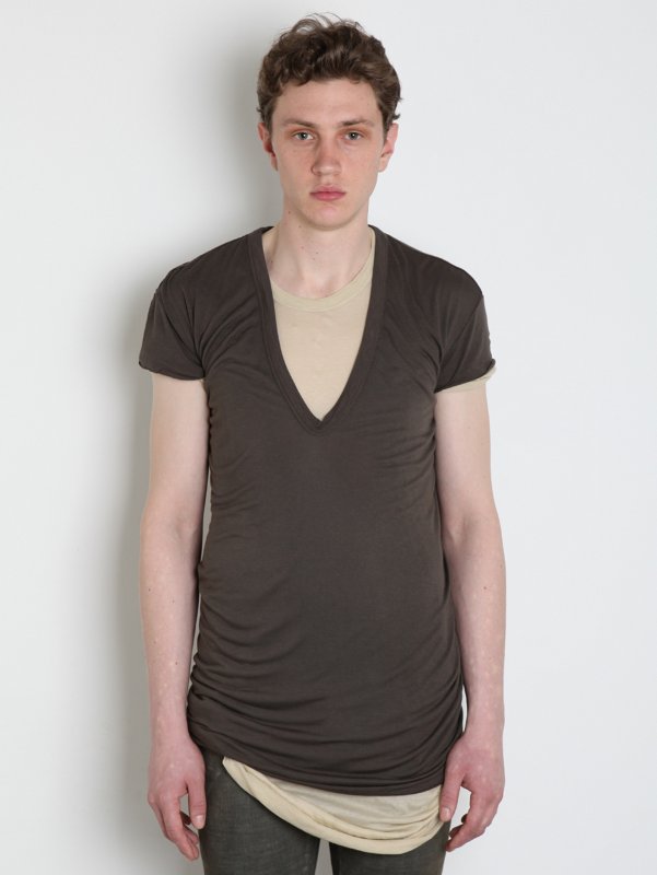 Rick Owens Mens Deep V T-Shirt