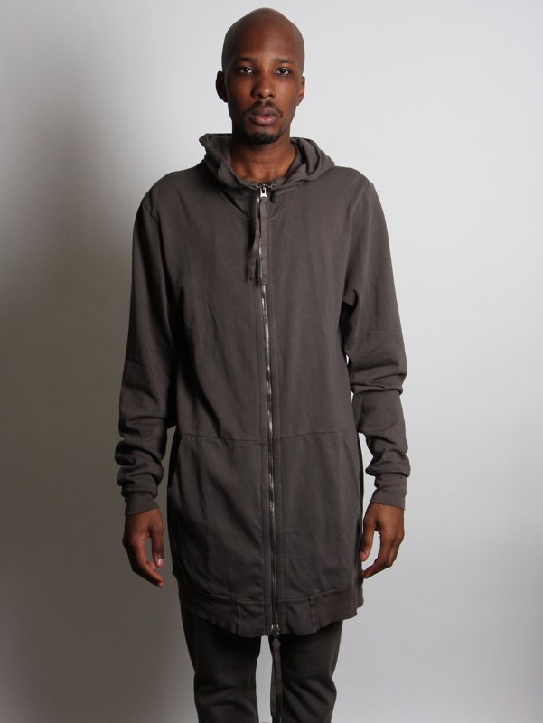 SILENT Long Loose Fit Hoody Zip