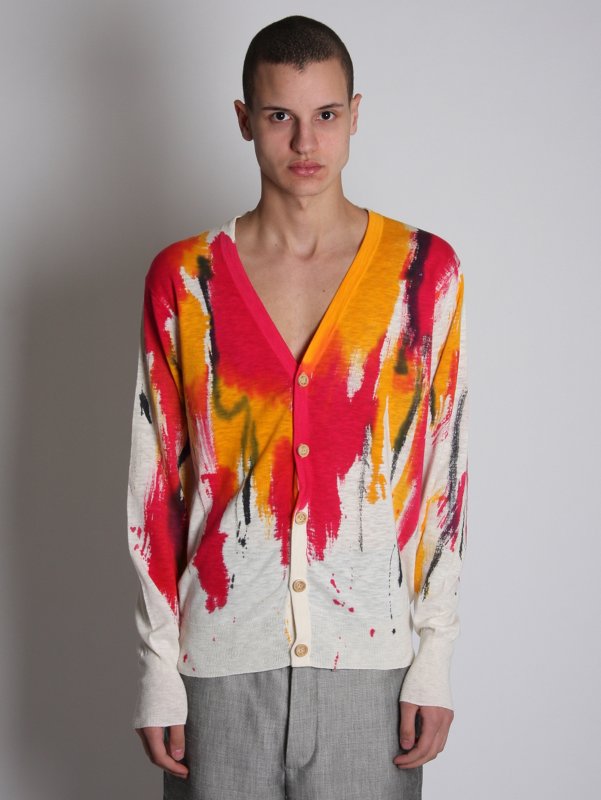 Side Slope Knitted V Neck Cardigan