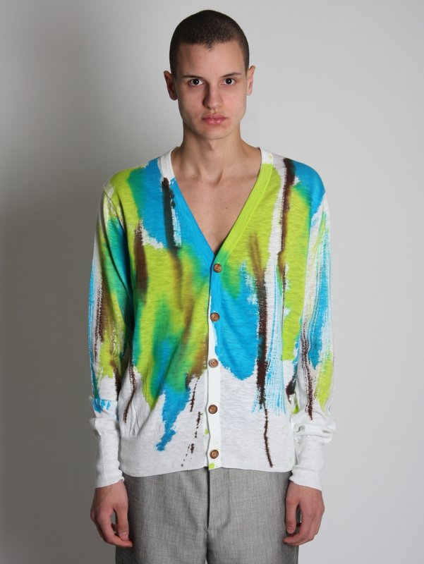 Side Slope Knitted V Neck Cardigan