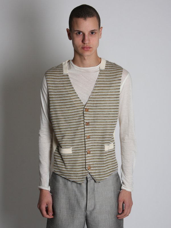 Side Slope Knitted Waistcoat