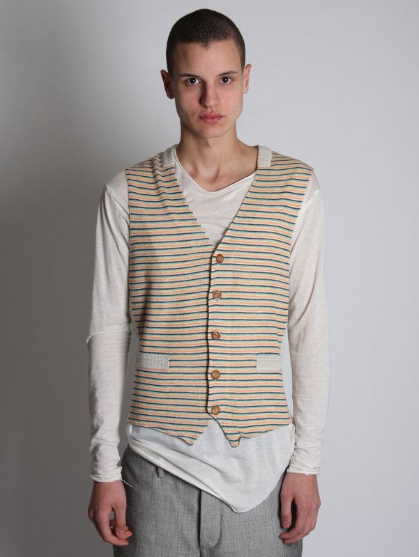 Side Slope Knitted Waistcoat
