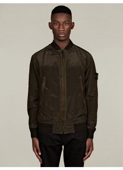 Men's Nylon Metal Bomber Jacket