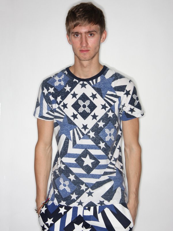 Der Sammler Solo Ringer Print T-Shirt