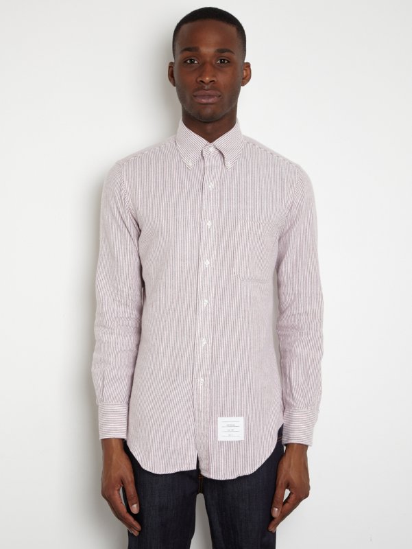 Thom Browne Men's University Stripe Shirt