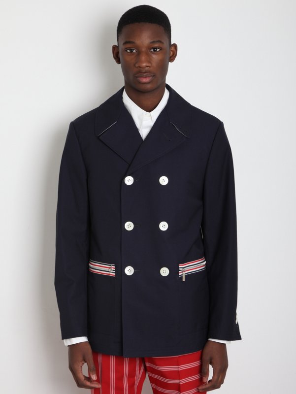 Thom Browne Men's Classic 3-Button Pea Coat