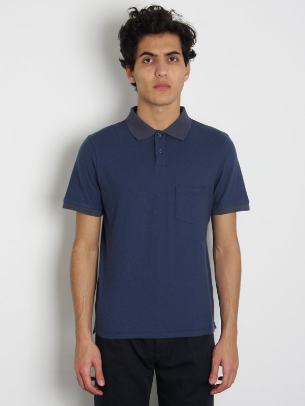 This Is Not a Polo Shirt Multi Colour Speckle Polo Shirt: Navy