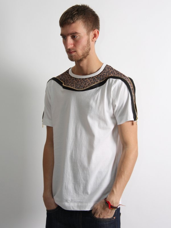 to-orist Leopard Zip T-shirt