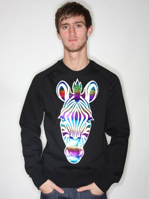 TO-ORIST Zebra Holographic Sweatshirt
