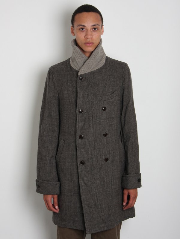 Ts(s) Knit Collar Chesterfield Coat