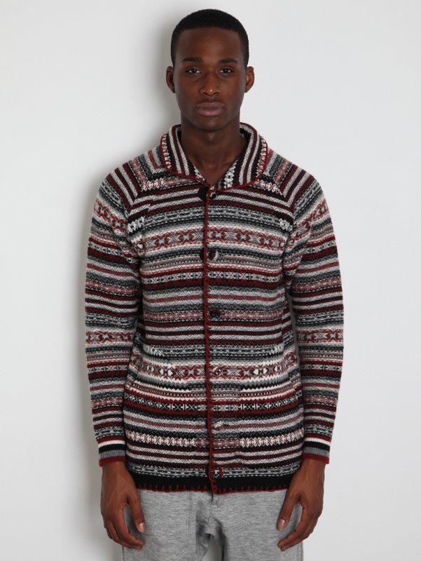 White Mountaineering Men's Jacquard Knit Nordic Blouson