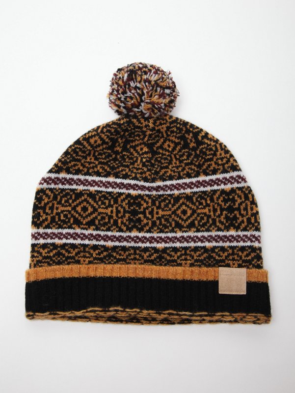 White Mountaineering Men's Jacquard Knit Arabesque Hat