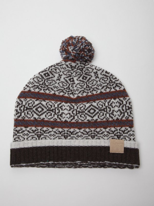 White Mountaineering Men's Jacquard Knit Arabesque Hat