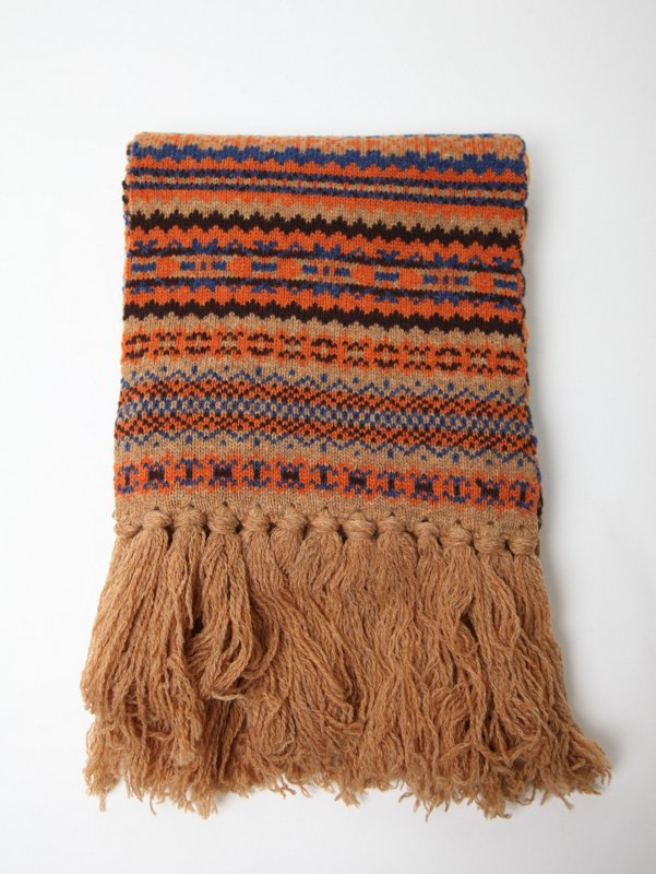 White Mountaineering Men's Jacquard Knit Nordic Scarf