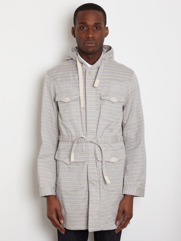 White Mountaineering Cotton Minimal Jacquard Western Shop Coat