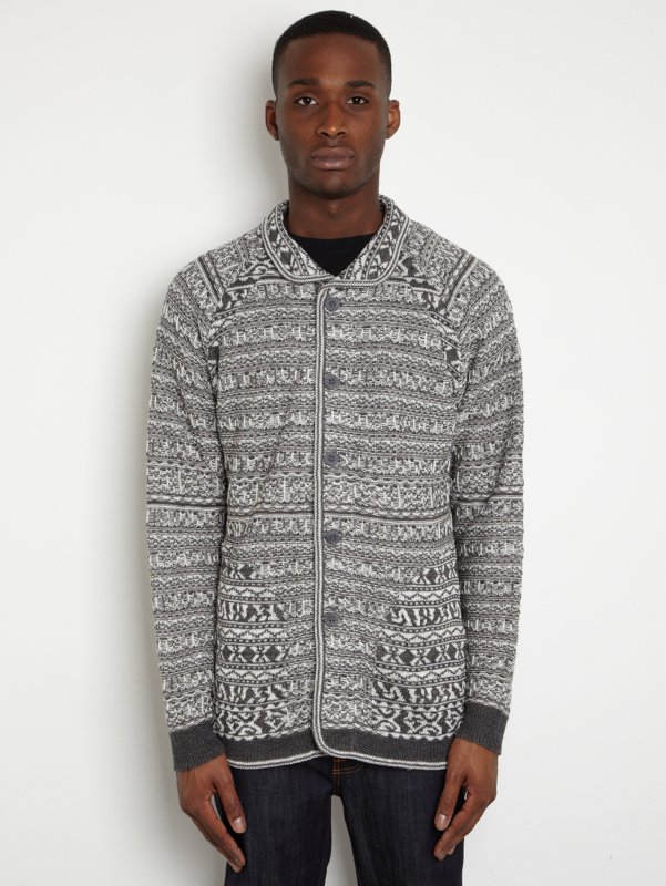 White Mountaineering Men's Jacquard Knit Jacket