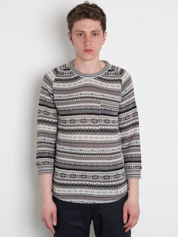 White Mountaineering Men's Jacquard Pattern Sweater