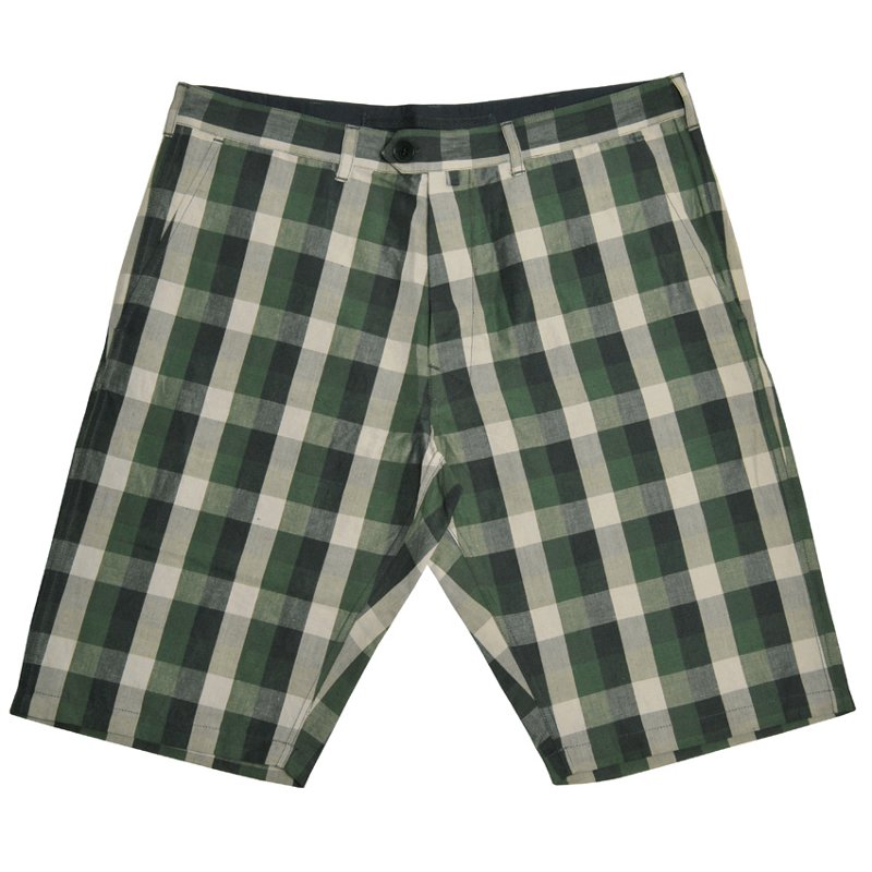 YMC Linen Cotton Plaid Shorts